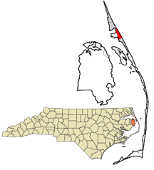 map showing location of Kill Devil Hiis